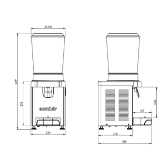 ENFRIADOR DE BEBIDAS-HORCHATERA M10.AB